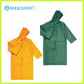 Chaqueta impermeable de poliéster de PVC amarillo duradero